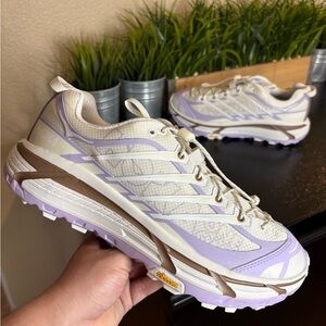Hoka One One Mafate Three2 White Purple 1175490ASF Men’s Size 11.5 Retail $225